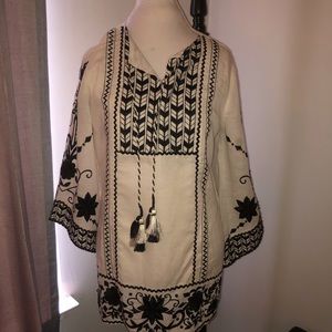 Chico’s embroidered tunic